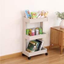 Kitchen toilet rack bathroom Bath Corner Corner floor plastic three-layer pot with pulley triangle shelf