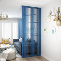 Nordic screen partition decoration Living room Simple modern Mediterranean Solid wood small apartment room entrance fence