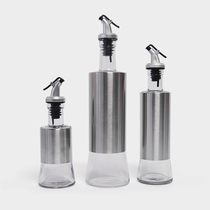 Oil bottle glass leak-proof oil pot household large oil jar seasoning soy sauce bottle vinegar pot vinaigrette oil wine bottle stainless steel