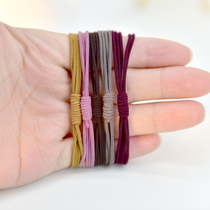 Netizen line tied hair leather band Korean simple temperament high elastic durable leather case head rope female ins Wind Hairband