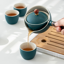 Lazy automatic tea artifact travel tea set portable set ceramic side pot teapot home kung fu tea set