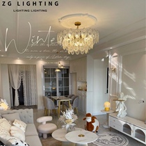 Full Copper Light Extravagant Crystal Home Living Room Chandelia Style Fugu Fields Rear Modern Lighting Netting Red Bedroom Lamps