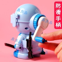 Eat chicken pen sharpener pencil sharpener cute children Single hole cartoon planing machine sketch boy girl casting