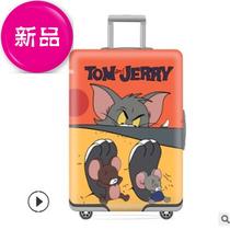 Cartoon cat and mouse elastic case set rod V box Travel travel boarding luggage suitcase Protective cover dust bag