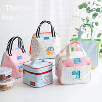 Insulation lunch box bag Office workers cute simple with rice Japanese portable thickened aluminum foil bag packed lunch bento bag