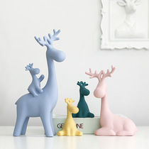 ins Nordic minimalist elk Deer Ceramics Tabletop Pendulum sumptuate Wine Cabinet Cartoon Home Decoration Products Creative Gifts