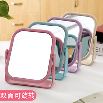 Rotating Desktop Dresser desktop Double sided make-up mirror Home Student Dormitory Desk Male Mirror Makeup Small Mirror