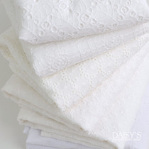 Lace Fabric in summer pure cotton dress clothing wedding fabric DIY cotton cotton embroidery hollow cloth