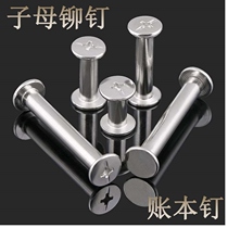 Mother-daughter rivets to lock screws trolley box length fasteners financial hot selling books ledger nails silver white loose pages