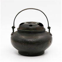 Fun collection] Large positive period Longgrain hollowed-out cover fragrant Daowen room bronze hand stove