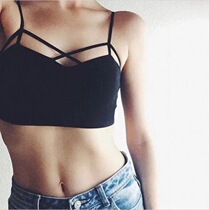 Bandeau vest underwear Chest-wrapped thin short style beautiful back sexy camisole anti-light bottom bandeau womens summer