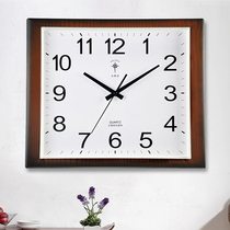 Polaris 16-inch living room home wall clock mute modern clock wood grain quartz clock Wall watch creative time clock