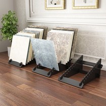 Display stand vertical wood frame shelf tile 800X800 sample multifunctional exhibition ceramic 600300 floor
