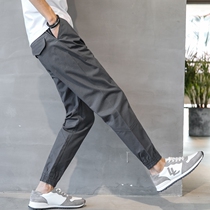 Rich Gui Bird Summer Thin bunches Clothing Pants Mens Body Straight Barrel Casual Pants Men Loose small footed Korean version bungling pants