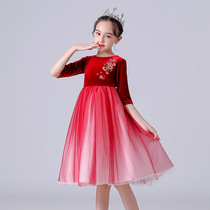 Next win girl dress Spring and Autumn Winter new childrens high-end custom performance performance princess dress dress skirt