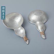 Haneda pure tin gourd shape tea filter creative personality tea filter funnel kung fu tea set spare parts