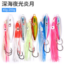 Deep-sea fishing jig bearded man squid bass cod big head special slow shake Yanyue road sub-iron plate false bait fishing group