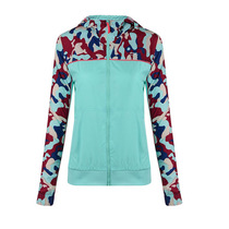 Li Ning womens sports and leisure series color stand-up collar jacket simple and comfortable sports top