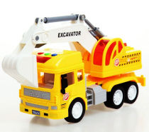 High - grade environmental protection large music lighting storytelling inertial engineering vehicle toy excavator excavator