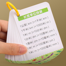 Primary mathematical formula large card 1 16 grade three to six memory card unit conversion knowledge watch card