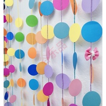 One-year-old full moon banquet room classroom decoration party holiday birthday Mall celebration colorful hanging strip