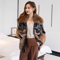 Wool fur a young fashion imported real leather lamb fur 2021 winter new short fur coat
