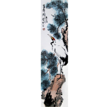 Liu Xueqiaos 100 Shou Picture Virtuosis Calligraphy And Crane Country Paintings of Authentic Traces of the Calligraphy And Painting Auction 91 years old