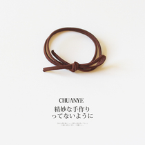 Japanese and Korean version of the leather hair ring Forest department simple female hair accessories headband hair band Rubber band hair rope personality headdress tie hair