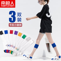 Socks Childrens fiberglass Japanese Faculty Winins Chains Chaoxia Street thin transparent Long cylinder crystal calf socks