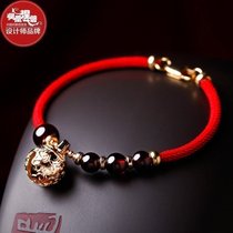 Phoenix Nirvana Red Rope Bracelet Couple Ethnic Style Gift This year of the Year of the Bull Garnet Woven Hand Rope