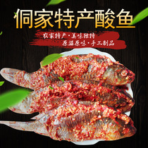 Farm-made sour fish Guangxi Liuzhou Daohuada fry specialty Dong pickled fish Rongjiang River alpine fish