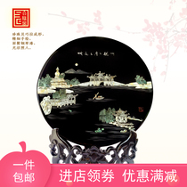 Intangible cultural heritage Yangzhou lacquer ware wood tire snail ancient style furniture ornaments Chinese traditional culture moving opening gifts to give away