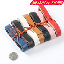  DIY handmade luggage accessories 1cm wide leather belt two-layer calfskin bracelet cowhide strip decorative belt 51 accessories