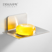 Punch-free soap box toilet bathroom soap rack stainless steel soap mesh soap dish wall-mounted storage rack soap box