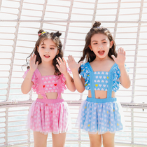 New childrens swimsuit girl girl princess cute small child skirt style Foreign swimming Swimsuit Beach hot spring swimsuit