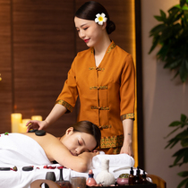 Thai spa overalls set womens massage parlor spa health club technician uniform beautician work uniform