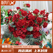 New wedding props road leading flower simulation silk flower forest wedding floral Chinese wedding road leading flower