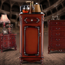 Home European-style fully automatic Sheung Shui solid wood intelligent remote control tea bar machine ice hot vertical water dispenser lower-set bucket