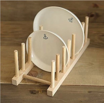 Bamboo kitchen shelf drain rack Puer tea storage and finishing table mat storage rack