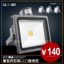 LED outdoor corridor lights garage lights infrared human body induction lamps 20W30W50W (silver version)