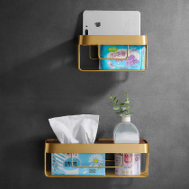 Paper towel rack Toilet toilet roll paper rack Creative solid wood bathroom toilet paper punch-free shelf Wall-mounted