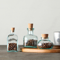 Calle Spain imported eco-friendly glass cork Coffee bean nut mini storage bottle