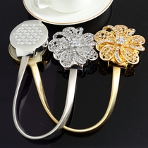 Punch-free European magnetic curtain buckle curtain tie ball strap curtain clip Korean curtain jewelry tie flower magnet