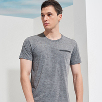 Mens short sleeve mens 2020 Summer new cotton short T fashion casual top round neck T-shirt mens tide