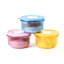 Tupperware microwave small cute bowl microwave round bowl Crystal soup bowl 400ml fruit fresh box Crystal Bowl