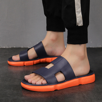 Slippers men summer outdoor casual non-slip beach sandals dual-use trend fashion outside wear a word drag light sandals