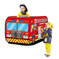 Childrens toy tent cloth firefighter car fire truck police car School Bus game house house bus