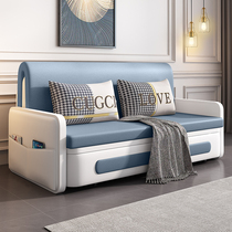 Modern light and luxurious sofa bed foldable multifunction push-pull dual-use storage minimalist bedroom Living room Balcony Sofa