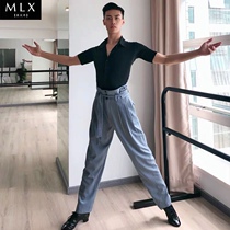 MLX7106 National Standard Modern Friendship Dance Adult Men's Shirt Practice Dress Latin Dance Men's Jacket Practice