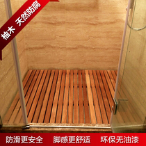 Old teak bathroom mat Shower room non-slip floor Toilet Teak anti-corrosion wood non-slip mat Waterproof solid wood pedal